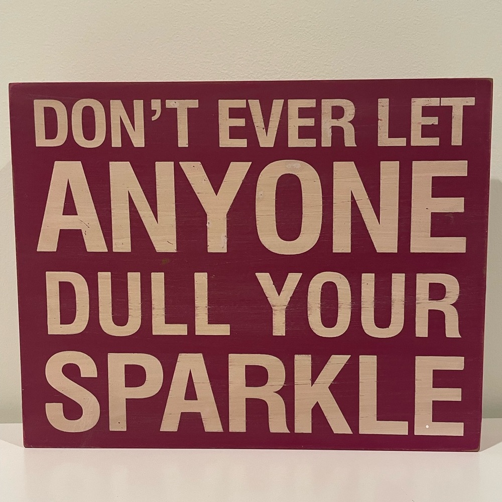 Pink Wooden Sign